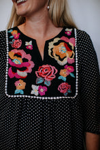 Load image into Gallery viewer, Polka Dot + Floral Blouse