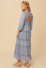 Load image into Gallery viewer, Eyelet Cutout Maxi Dress