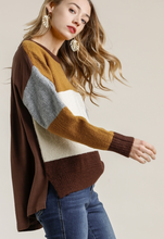 Load image into Gallery viewer, Color Block Sweater Blouse
