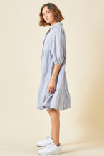 Load image into Gallery viewer, Tiered Button Up Midi Dress