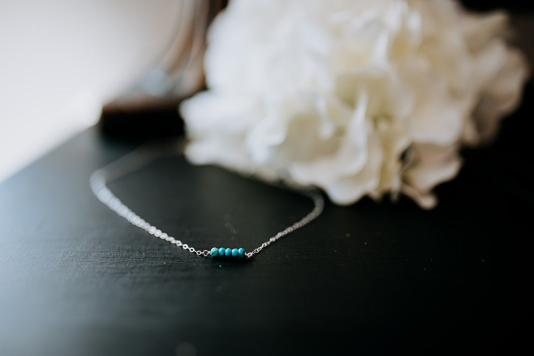 Turquoise Short 5 Stone Necklace