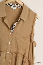 Load image into Gallery viewer, Button Front Linen Blend Tunic